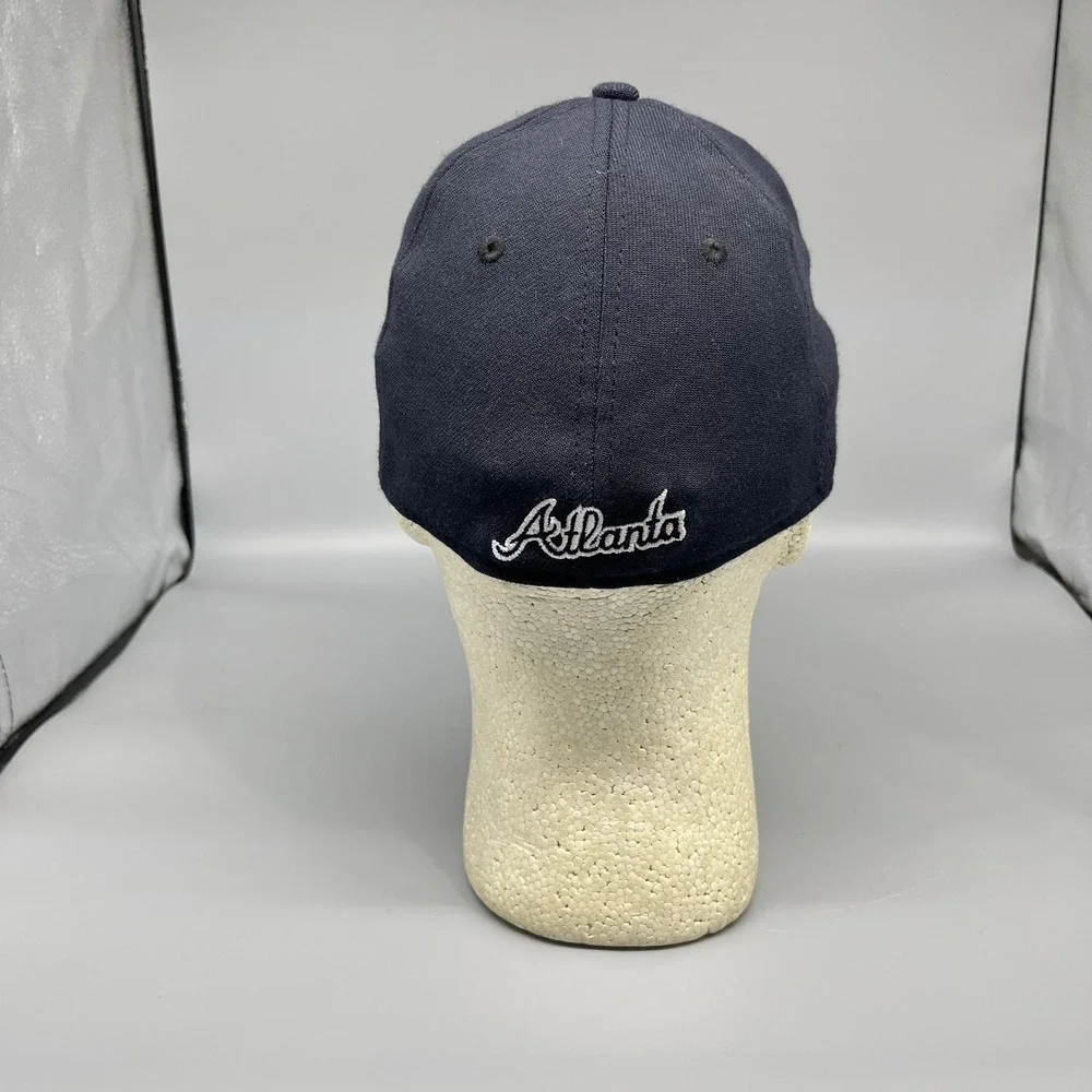New Era Atlanta Braves 39Thirty Hat Tomahawk Logo Navy S‎ M Men Gorpcore